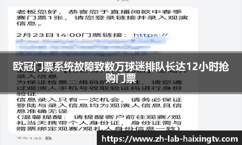 欧冠门票系统故障致数万球迷排队长达12小时抢购门票