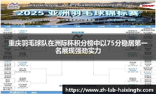 重庆羽毛球队在洲际杯积分榜中以75分稳居第一名展现强劲实力
